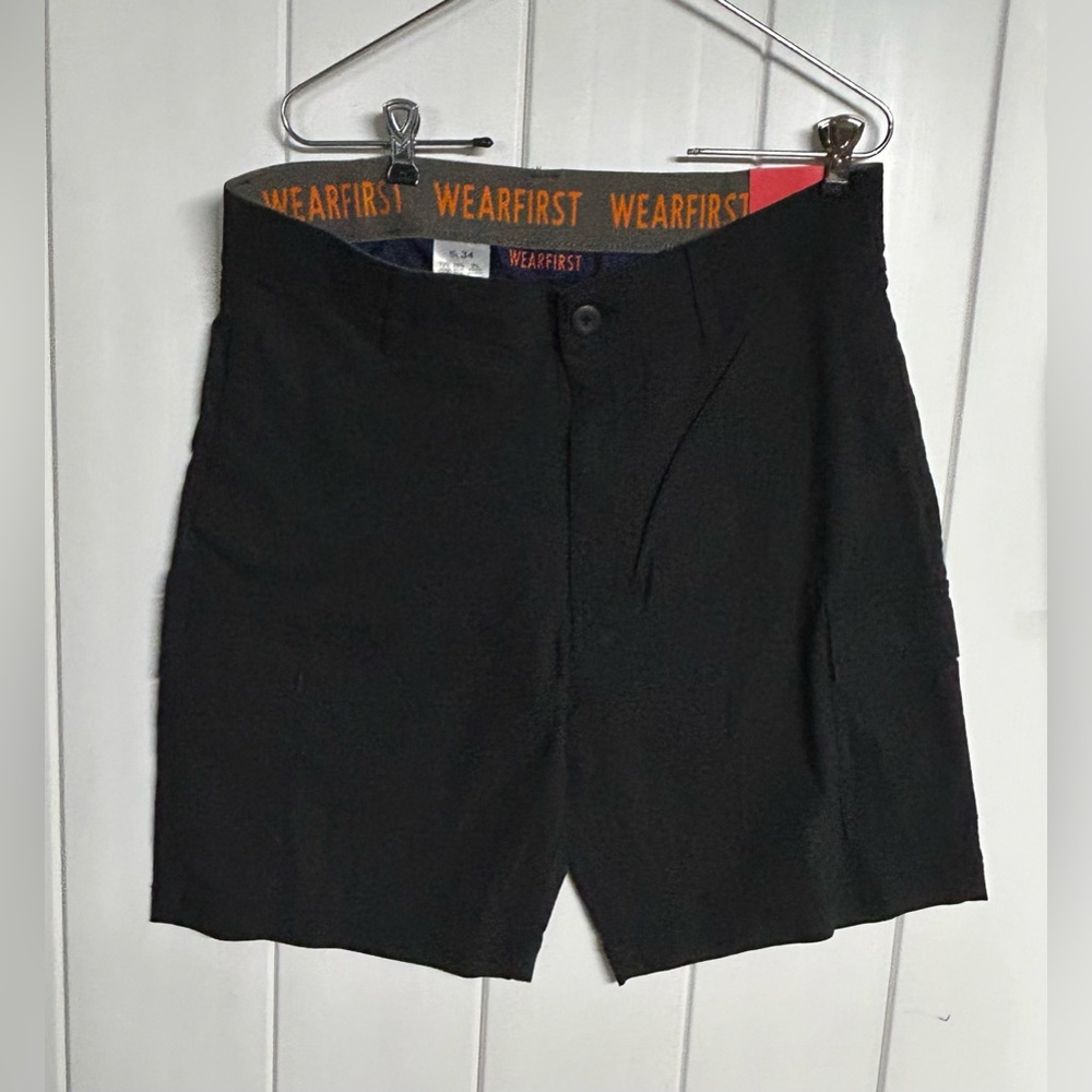 NWT WEARFIRST Men's BlacK Cargo Shorts